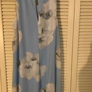Calvin Klein Light Blue and White Dress